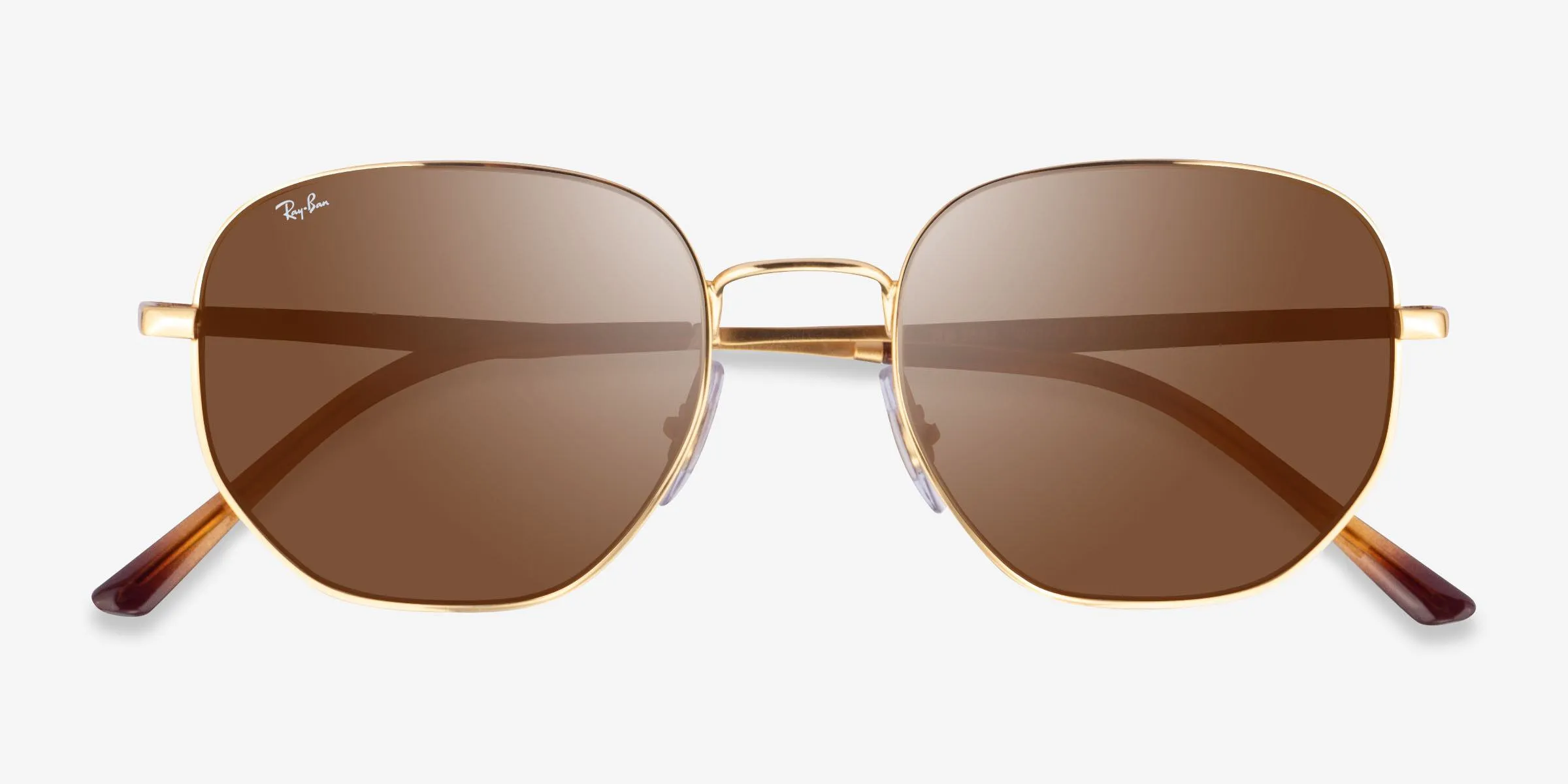 Ray-Ban Hexagonal Gold Brown