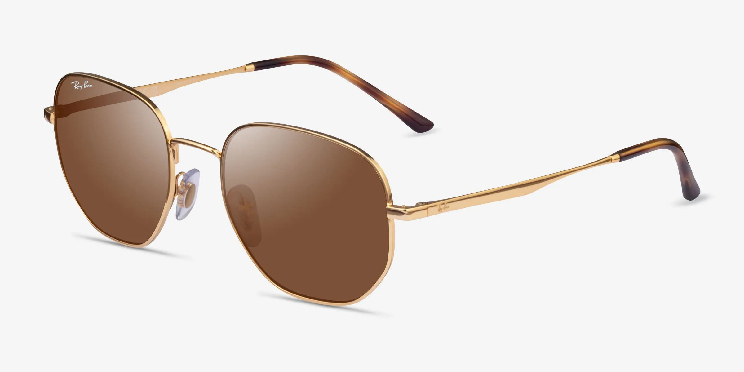 Ray-Ban Hexagonal Gold Brown
